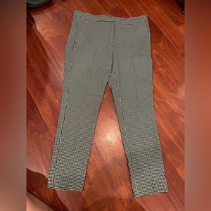 Zara Black and White Checkered Work Pants